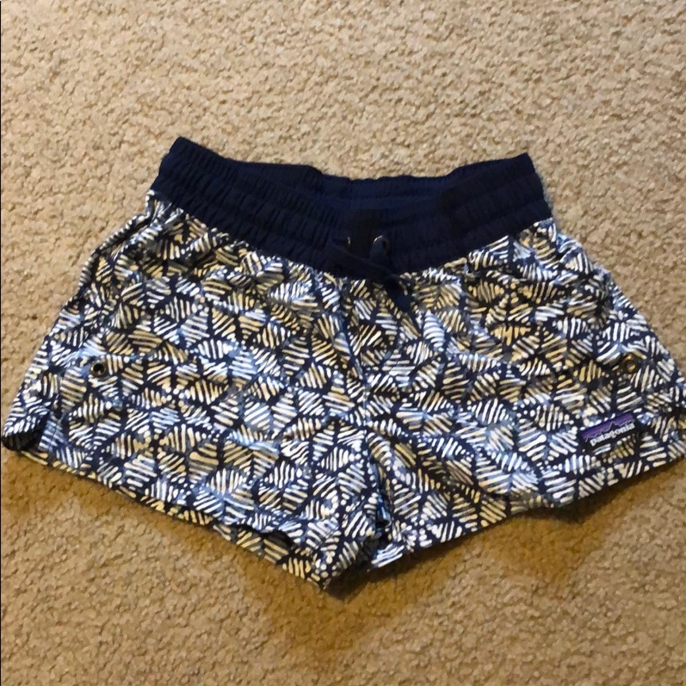 Navy and white Patagonia shorts